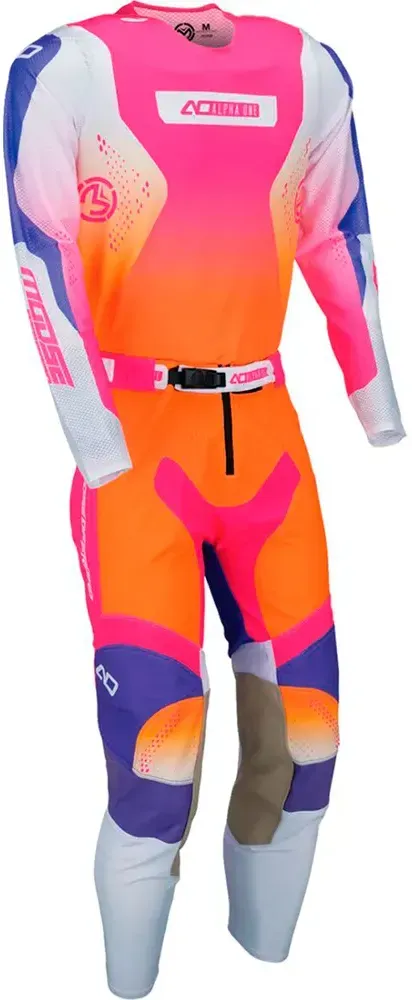 Moose Racing Soft-goods Alpha One Langarm-trikot - Orange / Pink / Purple / White Orange / Pink / White - L