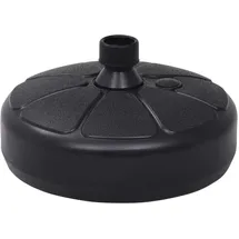vidaXL Schirmständer Kunststoff 15 L Schwarz