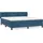 vidaXL Boxspringbett mit Matratze Dunkelblau 180x200 cm Samt