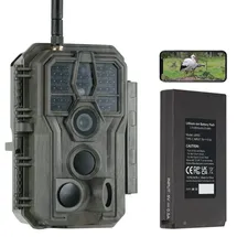 GardePro E8P Wildkamera WLAN, Wiederaufladbare 8000mAh Akku, 64MP 1296P, Wildtierkamera mit bewegungsmelder nachtsicht, Handyübertragung, WiFi, App