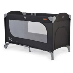 Cangaroo Reisebett Skyglow Laufstall 2 Räder mit Bremsen Matratze Seiteneingang schwarz