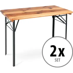 Stagecaptain BBT-117 Hirschgarten Bierzelttisch 117 cm Natur 2x Set