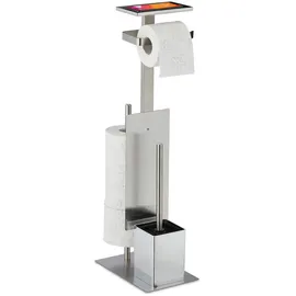 Relaxdays WC-Garnitur Silber