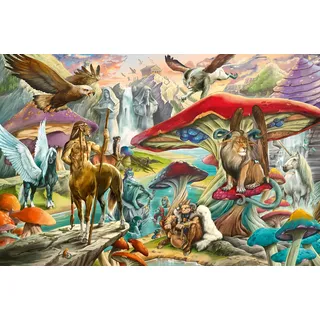 Ravensburger Puzzle 12001421 - Mushrooms & Myths - 5000 Teile Puzzle mit Fabelwesen für Fantasy-Fans ab 14 Jahren