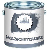 Lausitzer Farbwerke Holzschutzfarbe traditionelle Wetterschutzfarbe hochdeckender und effektiver Holzschutz in Weiß Beige Grün Schwedenrot Rotbraun Dunkelbraun Schwarz (2,5 L, Dunkelbraun)