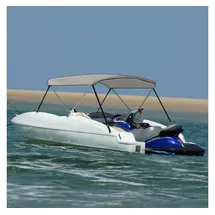 vidaXL Sonnenschutz 2-Bow Bimini Top 150x120x110 cm Aluminium/Polyurethan Grau