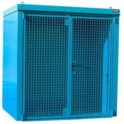 BAUER Südlohn Gasflaschen Container TYP GFC-B, Lichtblau, 35 x Ø 230 mm
