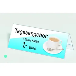 SIGEL in Dachform Tischaufsteller 24,0 x 9,0 cm