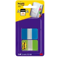 3M Post-it Index Strong 686-AL, 25,4 mm x 43,2 mm, türkis, limonengrün, 2 x 8 Haftstreifen