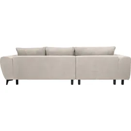 werk2 Ecksofa WERK2 "Garay, XXL-Liegefläche: elektrisch ausziehbar auf ca. 228×126 cm", beige, B:287cm H:64cm T:220cm, 100% Polyester, Sofas, Ecksofa, Luxus in Übergröße: XXL-Liegefläche, Komfort-Ottomane & stilvolle Füße