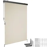 Tectake Senkrechtmarkise Beige, Kunststoff, 120x250 cm, CE, Sonnen- & Sichtschutz, Sichtschutz Garten, Balkon Sichtschutze