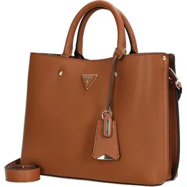 GUESS Schultertasche Meridian II Girlfriend Satchel Cognac