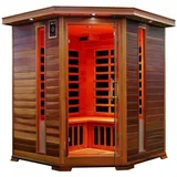 DEKO VERTRIEB BAYERN Infrarotkabine Luxus LED Infrarotsauna Infrarotkabine 150x150x190 Wärmekabine Sauna 4