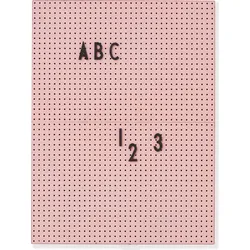 Design Letters Tafel A4 rosa