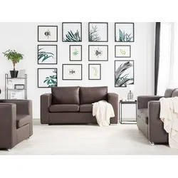 3-Sitzer Sofa Leder braun HELSINKI