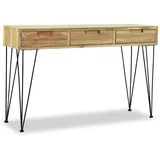 vidaXL Konsolentisch 120 x 76 x 35 cm Teak Massiv