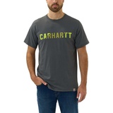 CARHARTT FORCE FLEX BLOCK LOGO T-Shirt, grau, Größe M