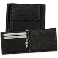 Wild Things Only RFID Blocker Herren Dollarclip schwarz Leder D2OPJ121S - Schwarz