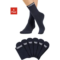 Tennissocken CHIEMSEE, Damen, Gr. 35-38, blau, Baumwolle, Elasthan, Polyamid, unifarben, normal, Socken, mit eingestricktem Markennamen