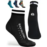 Beachsocken - schützende Beachvolleyball Socken aus Neopren und Lycra Schwarz 35/37