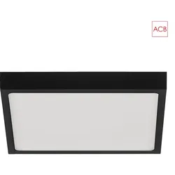 ACB LED Deckenleuchte ROKU 3436/27, 24W, 3000K, 1930lm, IP20, schwarz ACB-P343640N