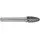 Ruko Frässtift Form F Rundbogen 3 mm