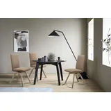 Polsterstuhl STRESSLESS "Laurel", braun (almond paloma, schwarz), B:49cm H:92cm T:59cm, Leder PALOMA: PALOMA ist ein durchgefärbtes Semianilin-Möbelleder mit natürlicher Narbung., Stühle, Polsterstuhl, Low Back, Größe M, mit schräggestellten Beinen in Schwarz