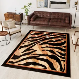 Tapiso Teppich, Braun, Schwarz, Textil, Rechteckig, 100x200 cm, Teppiche & Böden, Teppiche, Moderne Teppiche