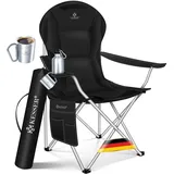 Kesser Campingstuhl faltbar Gepolstert Schwarz