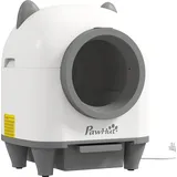 PawHut Selbstreinigende Katzentoilette mit App-Steuerung Geruchsbeseitigung, Große Fassungsvermögen, Anti Pinch Self Cleaning Cat Litter Box für Mehrere Katzen