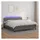 vidaXL Boxspringbett mit Matratze & LED Grau 180x200 cm Kunstleder