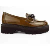 Gabor Full Lack wood Damen Slipper in Braun, Größe
