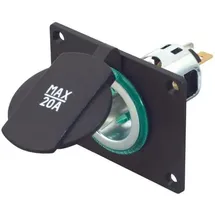 ProCar Pro Car 20 A-Powersteckdose 12-24V mit Einbaupanel