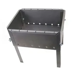 4BIG.fun Holzkohlegrill Mangal für 6 Spieße Shashlik BBQ Grillen Kompakt und Mobil