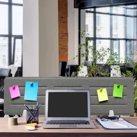 Svita Sichtschutz Trennwand 118 x 34 cm Grau Textil