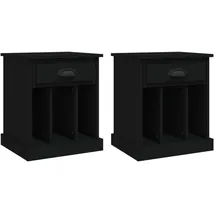 vidaXL Nachtschrank 2 Stk. 43 x 36 x 50 cm Schwarz