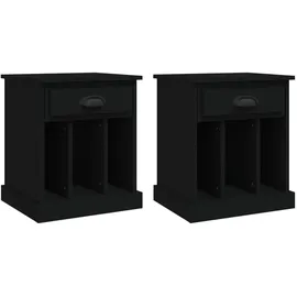 vidaXL Nachtschrank 2 Stk. 43 x 36 x 50 cm Schwarz