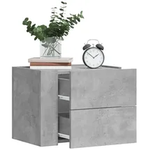 vidaXL Wand-Nachttisch Betongrau 45x30x35 cm