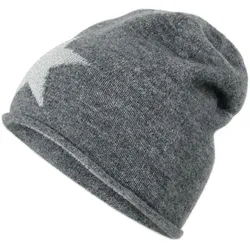 Tchibo - Feinstrick-Beanie mit Glitzer-Stern - silber