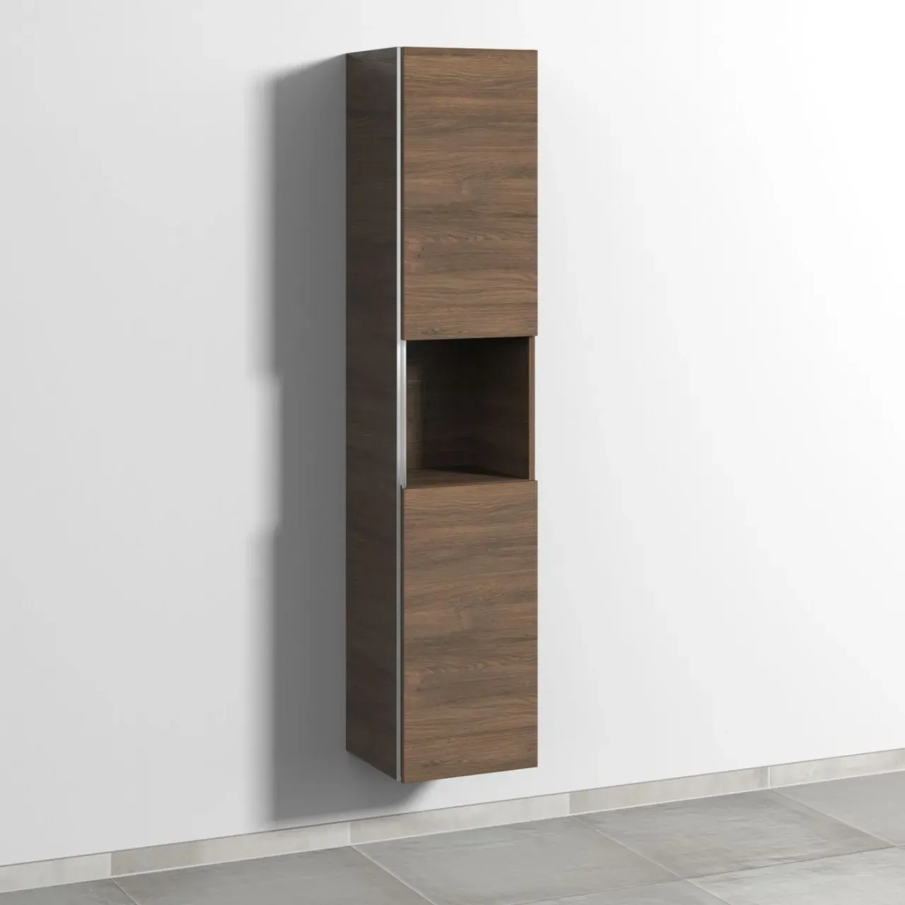 Sanipa 3way Hochschrank mit 2 Türen und 1 offenem Fach, Eiche-Arizona BR11580