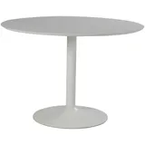 P & B Esstisch, Weiß, Metall, Holzwerkstoff, rund, Säule, Bodenplatte, 110x76x110 cm, Esszimmer, Tische, Esstische, Esstische rund