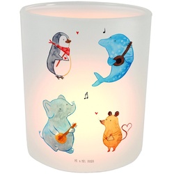 Mr. & Mrs. Panda Windlicht Big Band – Transparent – Geschenk, Musikanten, Windlicht Kerze, Musik (1 St)