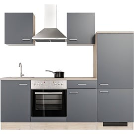 Flex-Well Küche »Morena«, wahlw. mit E-Geräten, Breite 220 cm, grau
