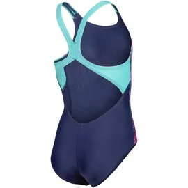 Arena Lit Logo V Back Badeanzug Blau 164