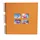 Exacompta 15117E MILANO Spiral-Fotoalbum 360 Fotos 60 schwarze Seiten Format 32 x 32 cm Einband aus orangefarbenem Papier mit Textileffekt Fenster zur individuellen Gestaltung FSC® zertifiziert