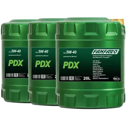 3x 20l Fanfaro Pdx 5w-40 Synthetisches Motoröl Acea C3 Auch Cng + Lpg: