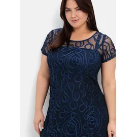 sheego Etuikleid Blau 58