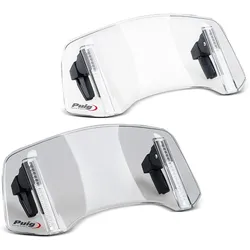 Windschild Spoiler Aufsatz Puig 20764W klar + Windschild Spoiler Aufsatz Puig 20764H rauchgrau