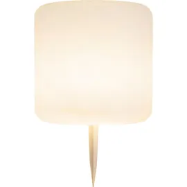 ideoon lights Moderne LED Solar Zylindrische Tischlampe 27,0 cm inkl. Erdspiess RGBW Farbwechsel weiß