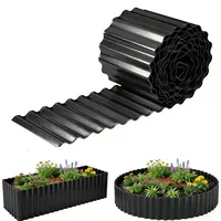 Rasenkante Metall 6 m - Beeteinfassung aus Metall 15 cm hoch - Rostfrei und Langlebig - Flexible Beetumrandung, Beetumrandung, Landschaftskanten Streifen, Mähkante für Garten Einfahrt